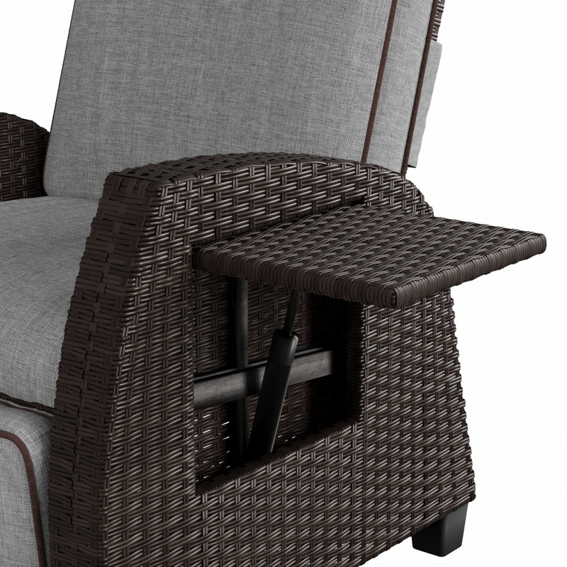 Red Barrel Studio® Bexar Recliner Patio Chair With Cushion & Reviews